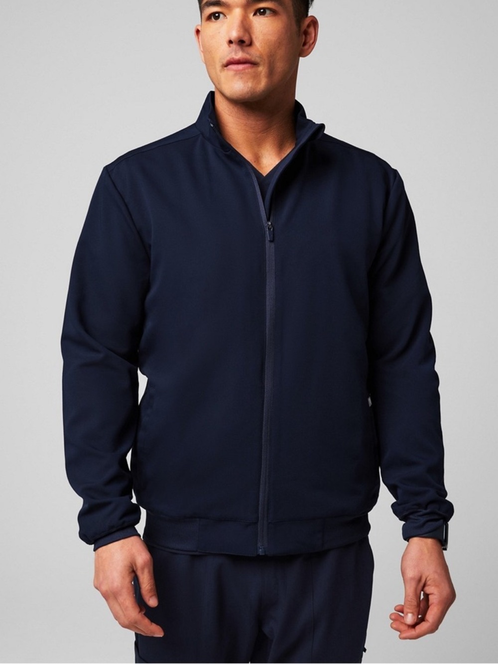 Fabletics Men's Navy Full-Zip Lightweight Jacket